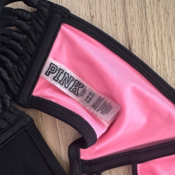 PINK by Victoria’s Secret Bikini Top with lace-up detail on back. size large - Picture 6 of 6